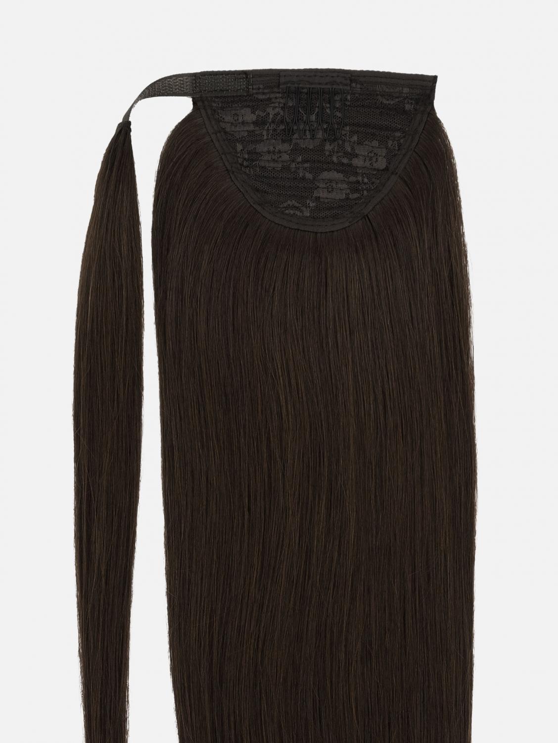 Ponytail Extensions Original Clip-On - 90g, #1B (Dark Brown) | 55cm