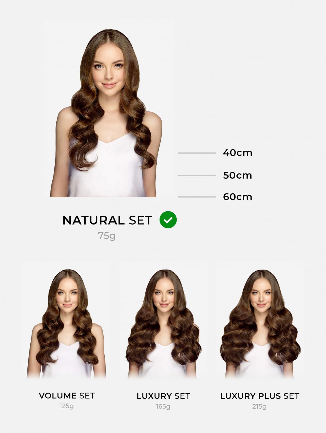 Clip-On Extensions Set NATURAL Original